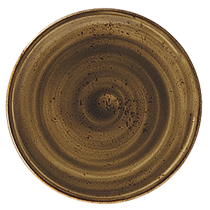 Тарелка «Крафт Браун» мелкая;фарфор;D=25,H=2см;коричнев. COM- 3011660