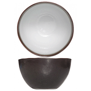 Салатник «Плато»;керамика;D=14,H=8см;белый,коричнев. COM- 3034222