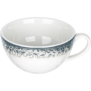 Чашка чайная «Винтаж»;фарфор;250мл;кремов.,сизый COM- 3141251