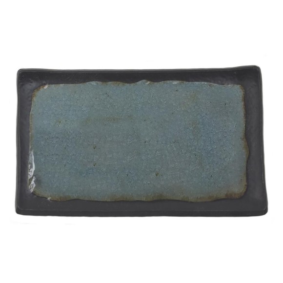 Блюдо 26*16,2*2 см прямоуг. Turquoise black пластик меламин P.L. Proff Cuisine, RIC - 81229940