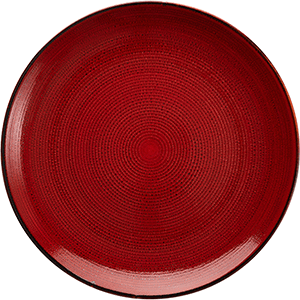 Тарелка «Джаспер» мелкая;фарфор;D=265,H=27мм;белый,красный COM- 3014371