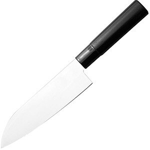 Нож кухонный;сталь нерж.,дерево;,L=165/290,B=40мм;металлич.,черный COM- 4072456