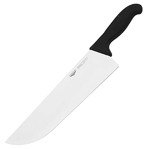 Нож поварской;сталь,пластик;,L=430/300,B=75мм;черный,металлич. COM- 9101283