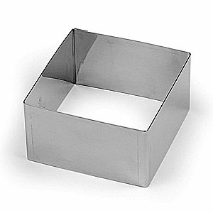 Набор кондитерских форм «Квадрат»[6шт];сталь нерж.;,H=45,L=80,B=80мм;металлич. COM- 4140166