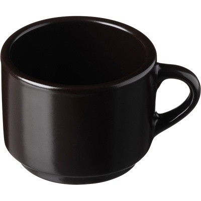 Чашка чайная «Карбон»;фарфор;200мл;D=80,H=65мм;черный,матовый COM- 3141471