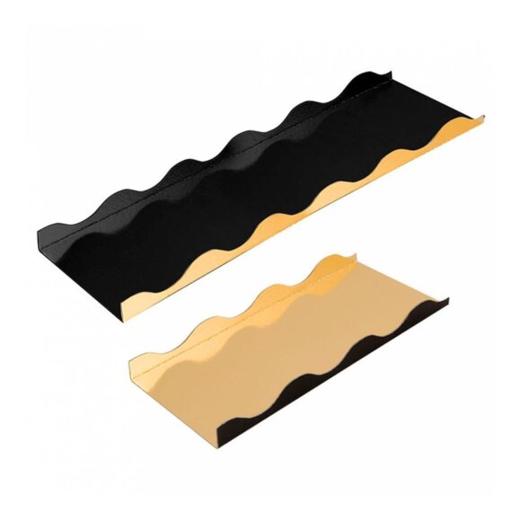 Подложка кондитерская двусторонняя, 30*10*2 см, золотая/черная, 50 шт, RIC - 81210378