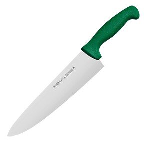 Нож поварской «Проотель»;сталь нерж.,пластик;,L=380/240,B=55мм;зелен.,металлич. COM- 4071969