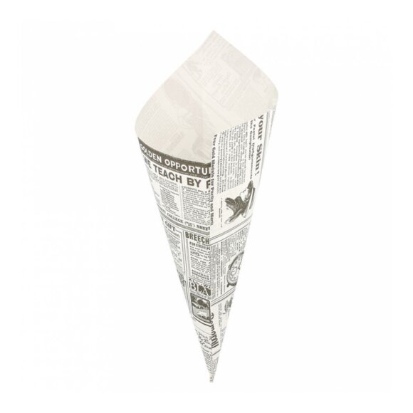 Кулек бумажный "Газета" 250 г, белый, 29,5 см, жиростойкий пергамент, 250 шт/уп, Garcia, RIC - 81210359