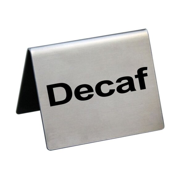 Табличка "Decaf" 5*4 см, сталь, , RIC - 81200202