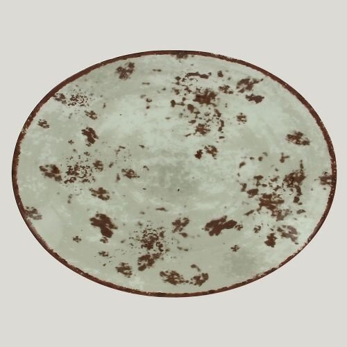 Тарелка RAK Porcelain Peppery овальная плоская 32*23 см, серый цвет, RIC - 81220351