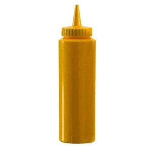 Емкость для соусов с колпачком;пластик;350мл;D=55,H=205мм;желт. COM- 4141429