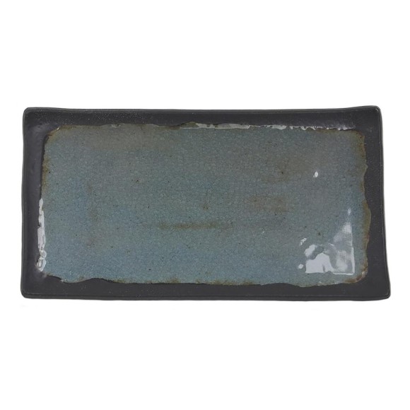 Блюдо 32*17,6*2 см прямоуг. Turquoise black пластик меламин , RIC - 81229939