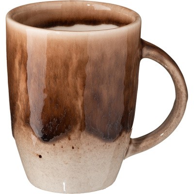Чашка чайная «Маррон Реативо»;фарфор;300мл;D=80,H=105мм;коричнев.,бежев. COM- 3141639