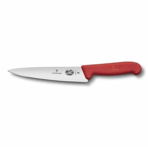 Универсальный нож Victorinox Fibrox 19 см, ручка фиброкс красная, RIC - 70001144