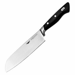 Нож японский шеф;сталь нерж.,пластик;,L=33/19,B=5см;черный,металлич. COM- 4070319