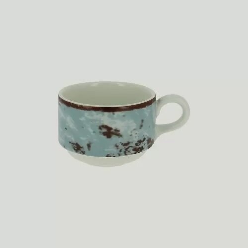 Чашка RAK Porcelain Peppery круглая штабелируемая 230 мл, голубой цвет, RIC - 81220271