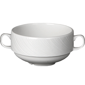 Чашка бульонная «Спайро»;фарфор;285мл;D=10,H=4см;белый COM- 3120354