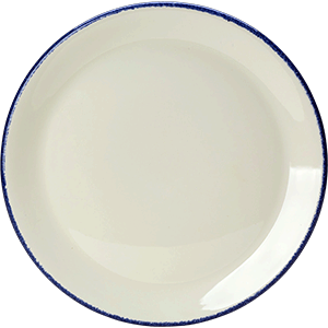 Тарелка «Блю Дэппл» мелкая;фарфор;D=250,H=16мм;белый,синий COM- 3012262
