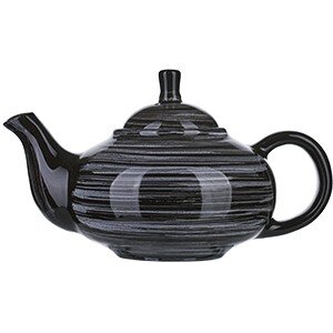 Чайник заварочный «Маренго»;керамика;0,7л;,L=22,5см;черный,серый COM- 3150779