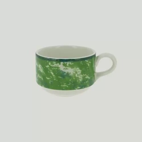Чашка RAK Porcelain Peppery круглая штабелируемая 230 мл, зеленый цвет, RIC - 81220608