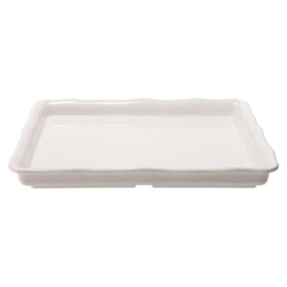 Блюдо 35*30*4,5 см прямоуг. с бортом White пластик меламин , RIC - 81229945
