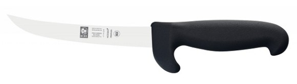 Нож обвалочный 150/300 мм. изогнутый (с широким лезвием) черный PROTEC Icel /1/
