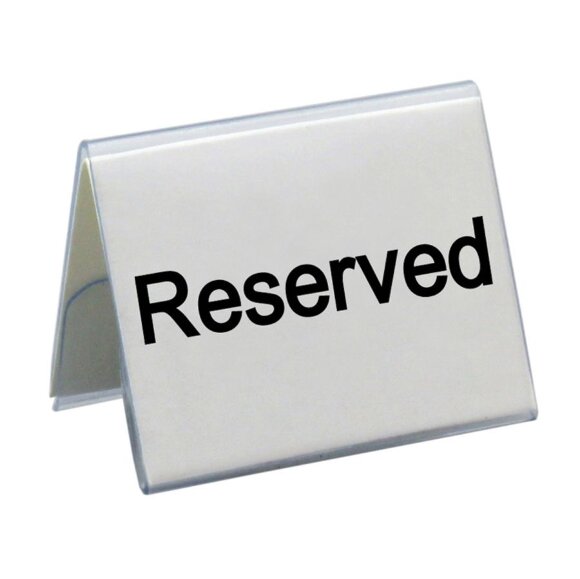 Табличка "Reserved" 5*4 см, пластик, , RIC - 81200197