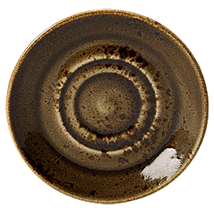 Блюдце «Крафт Браун»;фарфор;D=145,H=17мм;коричнев. COM- 3022171