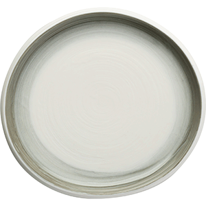 Тарелка «Айсио» с высоким бортом;фарфор;,H=28,L=202,B=187мм;белый,серый COM- 3014364