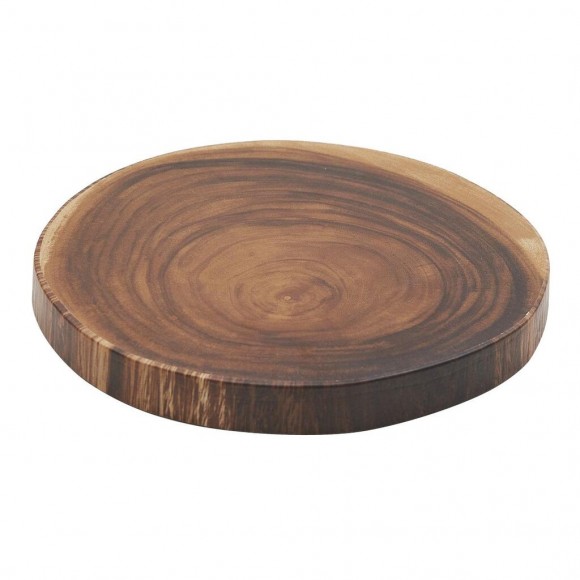 Доска для подачи 30*3 см круглая African Wood 2 пластик меламин , RIC - 81290166