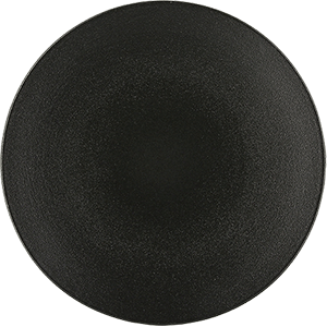 Тарелка «Экинокс» мелкая;фарфор;D=24,H=3см;черный COM- 3012641