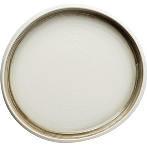 Тарелка «Айсио» с высоким бортом;фарфор;,H=33,L=252,B=238мм;белый,серый COM- 3014365