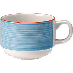 Чашка чайная «Рио Блю»;фарфор;170мл;D=75,H=60мм;белый,синий COM- 3141737