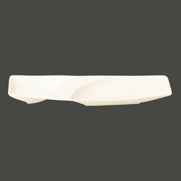 Тарелка RAK Porcelain Mazza прямоугольная, 2 секции, 32*10 см, RIC - 81220372