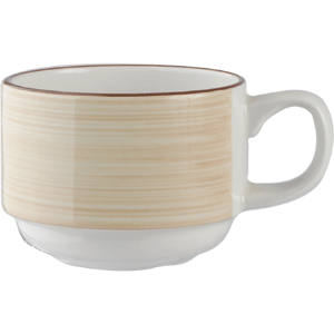 Чашка кофейная «Чино»;фарфор;100мл;D=65,H=50,L=85мм;белый,бежев. COM- 3130369