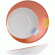 Блюдце «Зен Шиир»;фарфор;D=110,H=24мм;белый,оранжев. COM- 03020260