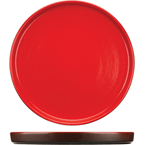 Тарелка «Кармин» с бортом;керамика;D=26,H=3см;красный,черный COM- 3013180