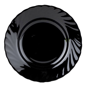 Тарелка «Трианон»;стекло;D=195,H=15мм;черный COM- 3010921