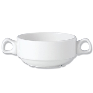 Чашка бульонная «Лагуна»;фарфор;285мл;D=105,H=60мм;белый,зелен. COM- 3120293