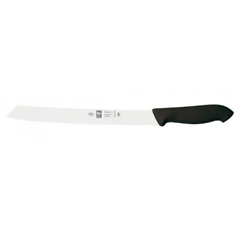 Нож для хлеба 255/375 мм. черный, с волн.кромкой HoReCa Icel /1/6/