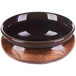 Тарелка глубокая «Скифская»;керамика;0,5л;D=14,H=6см;коричнев. COM- 3010475