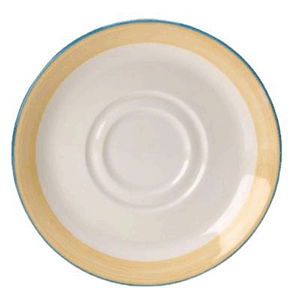 Блюдце «Рио Йеллоу»;фарфор;D=165,H=18мм;белый,желт. COM- 3022190