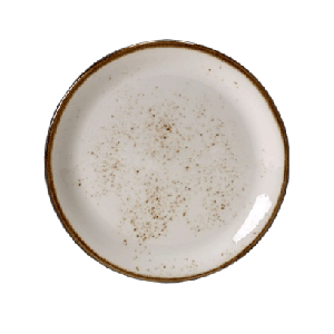 Тарелка «Крафт Вайт» пирожковая;фарфор;D=15,H=2см;белый,коричнев. COM- 3010258