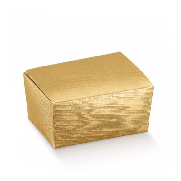 Коробка для кондитерских изделий, 125 г, золотая, 10,3*6,7*4,5 см, картон, 100 шт/уп, Ga, RIC - 81210257