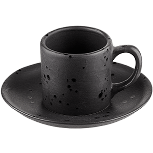 Кофейная пара «Оникс»;керамика;100мл;D=120,H=65мм;черный COM- 3130913