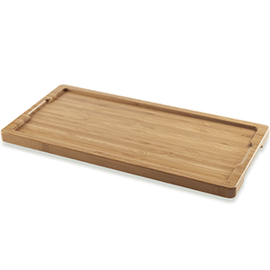 Подставка для блюда для стейка;бамбук;,H=17,L=400,B=192мм;деревян. COM- 3022386
