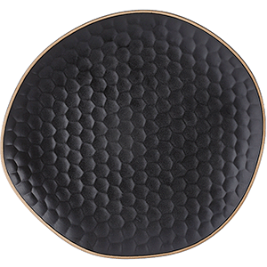 Тарелка «Кюпсели» мелкая;керамика;,L=28,B=25,5см;черный COM- 3013877