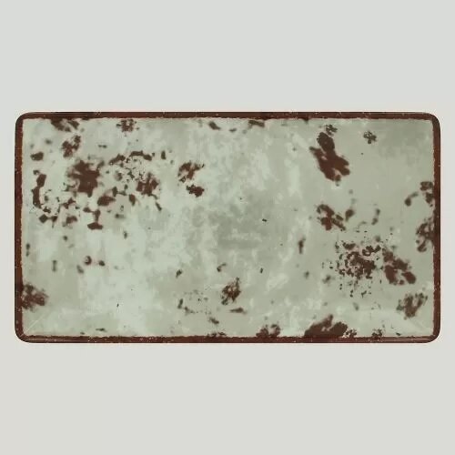 Тарелка RAK Porcelain Peppery прямоугольная плоская 33,5*18 см, серый цвет, RIC - 81220223