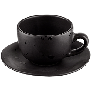 Чайная пара «Оникс»;керамика;200мл;D=150,H=65мм;черный COM- 3141334
