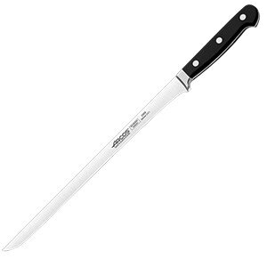 Нож для тонкой нарезки «Классика»;сталь нерж.,полиоксиметилен;,L=420/300,B=17мм;черный,металлич. COM- 4072426